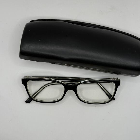 Bebe BB5085 038 Love Sick Jet Crystal Eyeglasses Black Clear Frame with Case - Picture 5 of 16